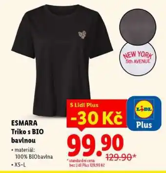 Lidl ESMARA TRIKO S BIO BAVLNOU nabídka