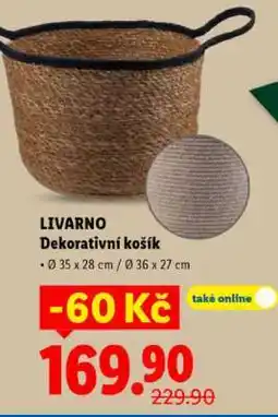 Lidl Livarno Dekorativní košík nabídka