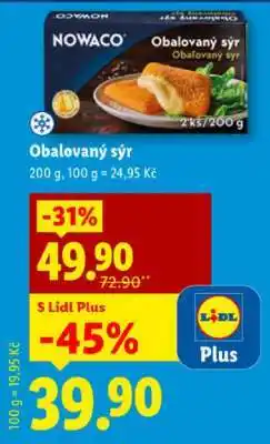 Lidl Obalovaný sýr nabídka
