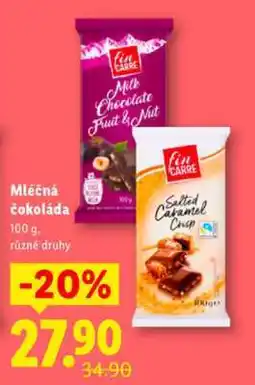 Lidl MLÉČNÁ ČOKOLÁDA nabídka