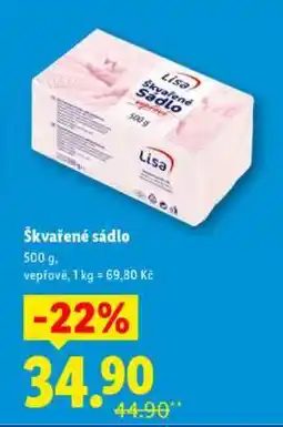 Lidl Škvařené sádlo nabídka