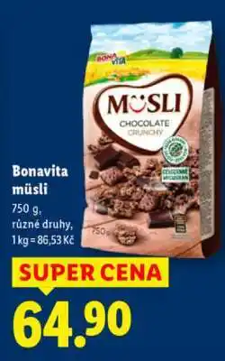 Lidl Bonavita Müsli nabídka
