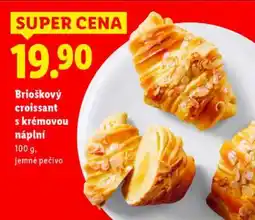 Lidl Brioškový croissant s krémovou náplní nabídka