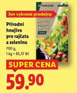 Lidl Přírodní hnojivo pro rajčata a zeleninu nabídka
