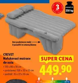 Lidl CRIVIT Nafukovací matrace do auta nabídka