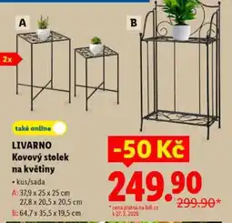 Lidl LIVARNO Kovový stolek na květiny nabídka