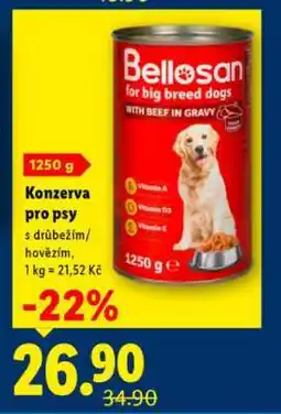 Lidl Bellosan konzerva pro psy nabídka