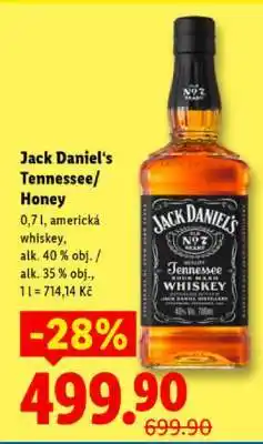 Lidl Jack Daniel’s Tennessee Honey nabídka