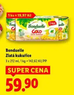 Lidl Bonduelle Zlatá kukuřice nabídka