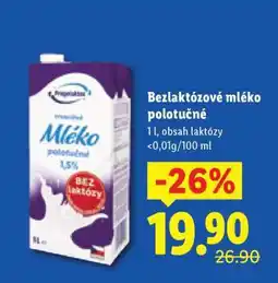 Lidl Bezlaktózové mléko polotučné nabídka