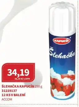 Kubík potraviny Šlehačka Kapucín nabídka