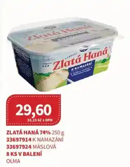 Kubík potraviny OLMA Zlatá Haná 74% nabídka