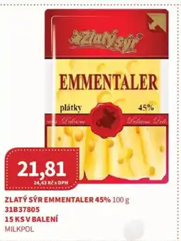 Kubík potraviny Zlatý sýr emmentaler 45% nabídka