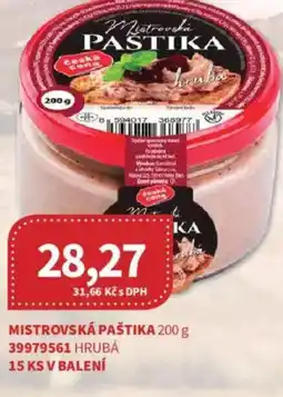 Kubík potraviny Mistrovská paštika nabídka