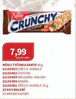 Kubík potraviny Müsli tyčinka Sante nabídka