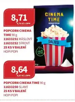 Kubík potraviny Popcorn Cinema time nabídka