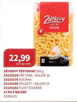 Kubík potraviny Zátkovy těstoviny nabídka
