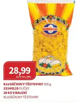 Kubík potraviny Klusáčkovy těstoviny nabídka