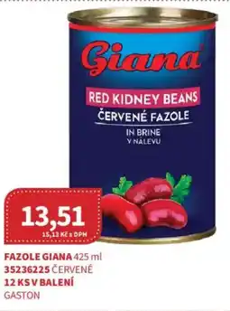 Kubík potraviny Fazole Giana nabídka