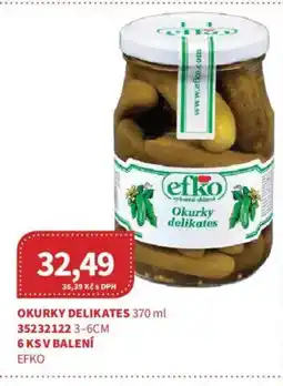 Kubík potraviny EFKO Okurky delikates nabídka