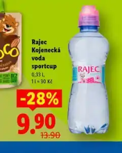 Lidl Rajed kojenecká voda sportcup nabídka