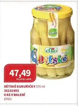 Kubík potraviny EFKO Dětské kukuřičky nabídka