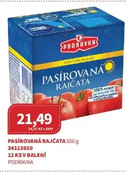 Kubík potraviny PODRAVKA Pasírovaná rajčata nabídka