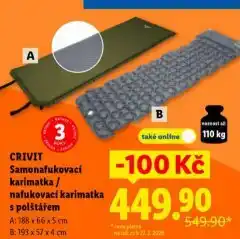 Lidl Samonafukovací karimatka nabídka