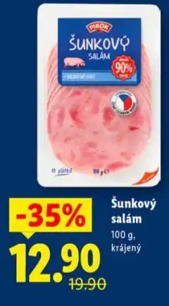 Lidl Šunkový salám krájený nabídka