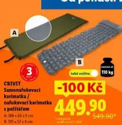 Lidl Nafukovací karimatka s polštářem nabídka