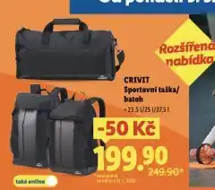 Lidl Sportovní taška nabídka