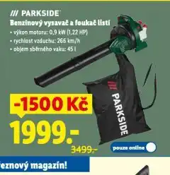 Lidl Benzínový vysavač a foukač listí nabídka