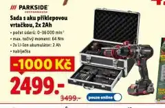 Lidl Sada s aku příklepovou vrtačkou, 2x 2 ah nabídka