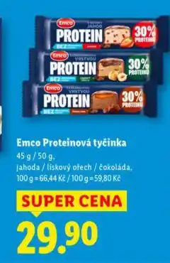 Lidl Emco protein tyčinka nabídka