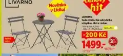 Lidl Sada skládacího zahradního nábytku s bistro stolem nabídka