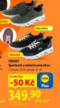 Lidl Sportovní a volnočasová obuv nabídka
