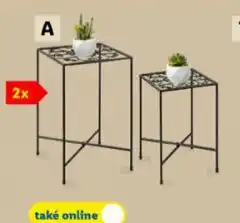 Lidl Kovovoý stolek na květiny nabídka