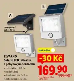 Lidl Solární led reflektor s pohybovým senzorem nabídka