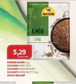 Kubík potraviny Koření Nadir nabídka