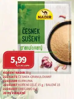 Kubík potraviny Koření Nadir nabídka