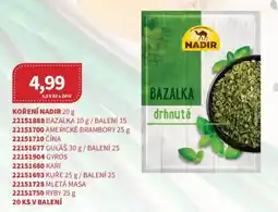 Kubík potraviny Koření Nadir nabídka