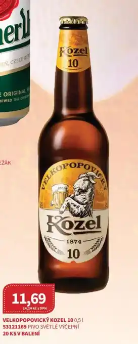Kubík potraviny Velkopopovický Kozel 10 nabídka