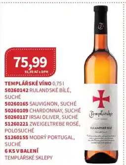 Kubík potraviny Templářské víno nabídka