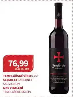 Kubík potraviny Templářské víno nabídka