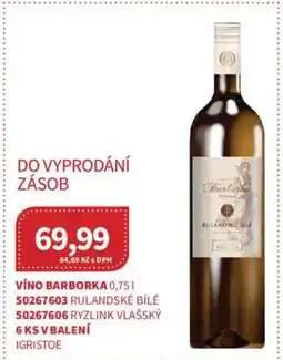 Kubík potraviny Víno bBrborka nabídka