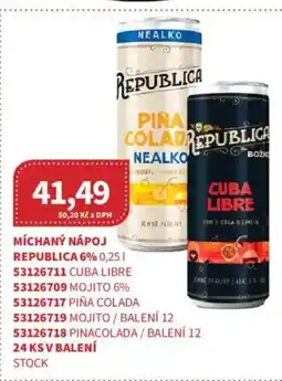 Kubík potraviny Míchaný nápoj Republica 6% nabídka