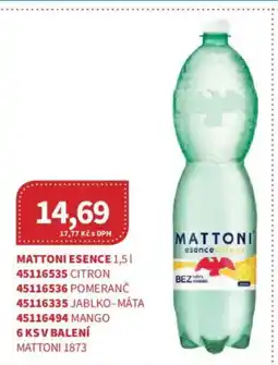 Kubík potraviny Mattoni Esence nabídka