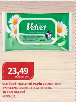 Kubík potraviny Vlhčený toaletní papír Velvet nabídka