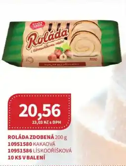 Kubík potraviny Roláda zdobená nabídka