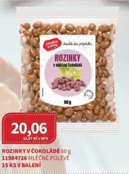 Kubík potraviny Rozinky v čokoládě nabídka